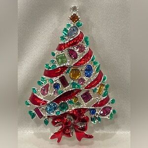 Vintage CHRISTOPHER RADKO Signed Brooch Pendant Multicolor Crystals-Cabochons